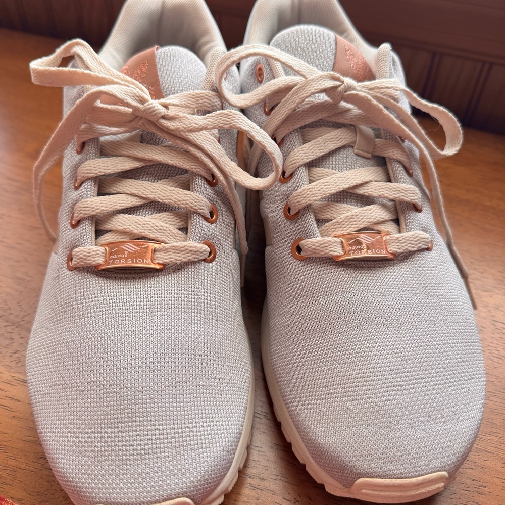 Adidas Gray and Tan Sneakers